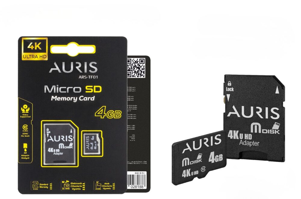 Toptan Hafıza Kartı Micro SD | Auris 4 GB