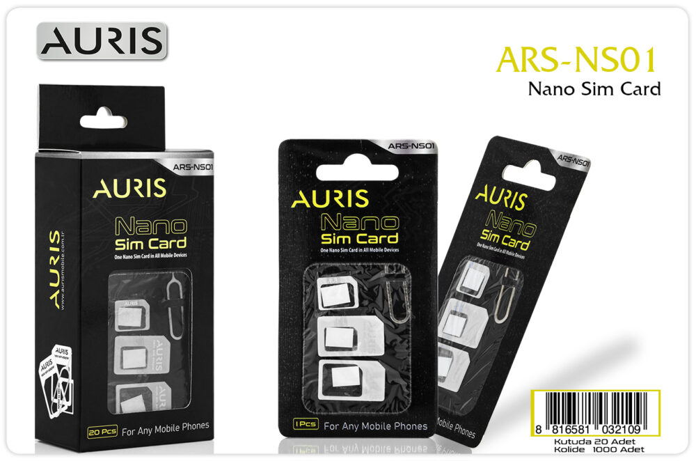 Toptan Nossy Nano SIM Kart | Auris (20 Adet)