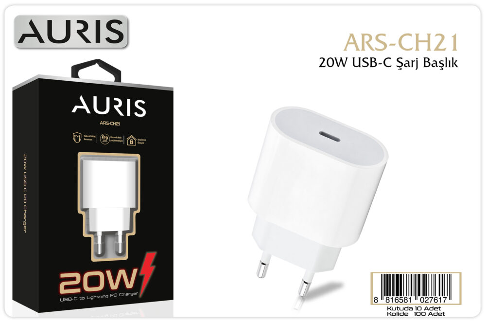 Toptan USB-C Şarj Başlığı 20W | Auris
