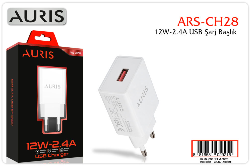 Toptan USB Şarj Başlığı 2.4A | Auris