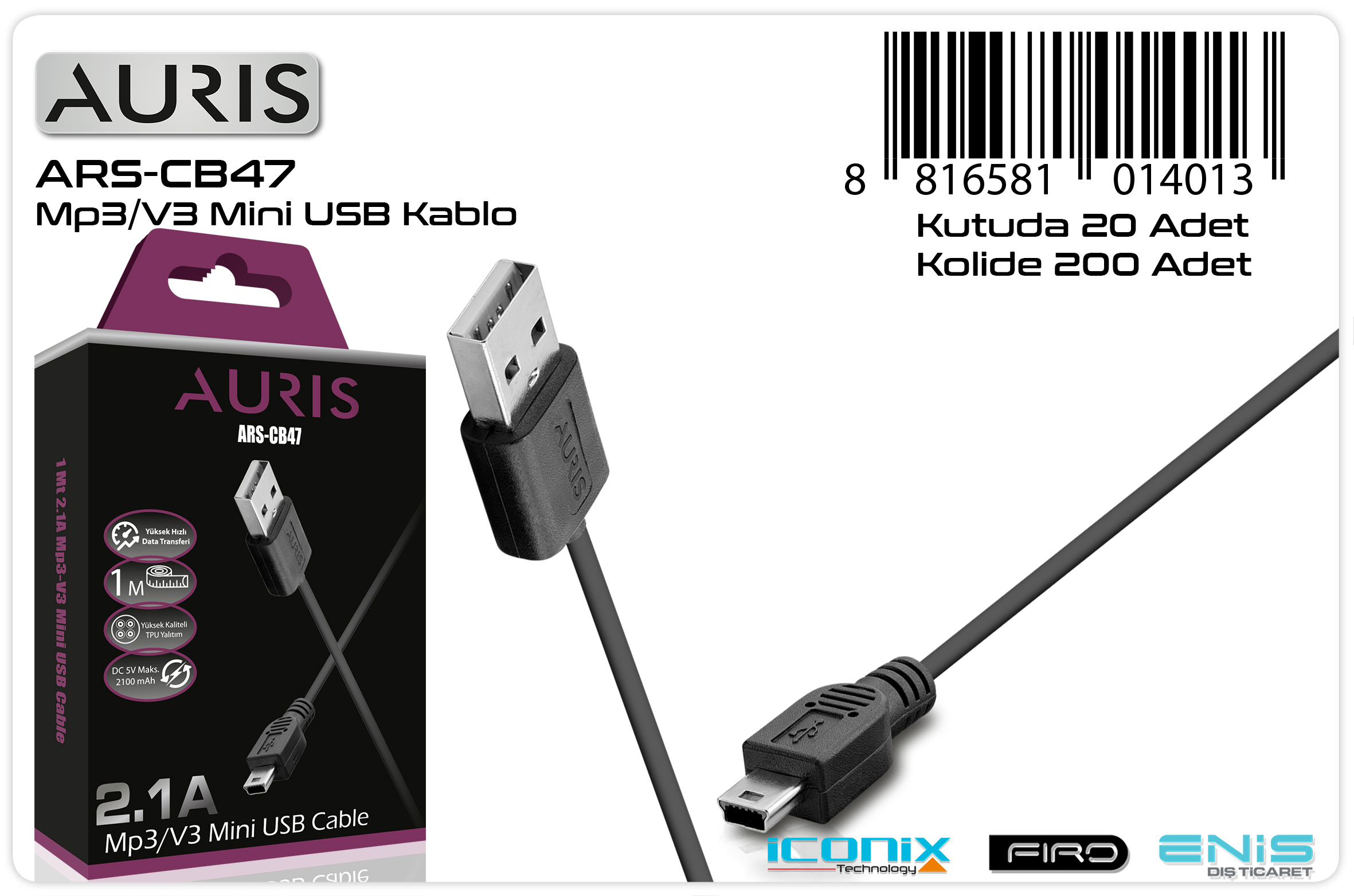 CB47 Mp3 & V3 Kablo CB47 Mp3 V3 Kablo
