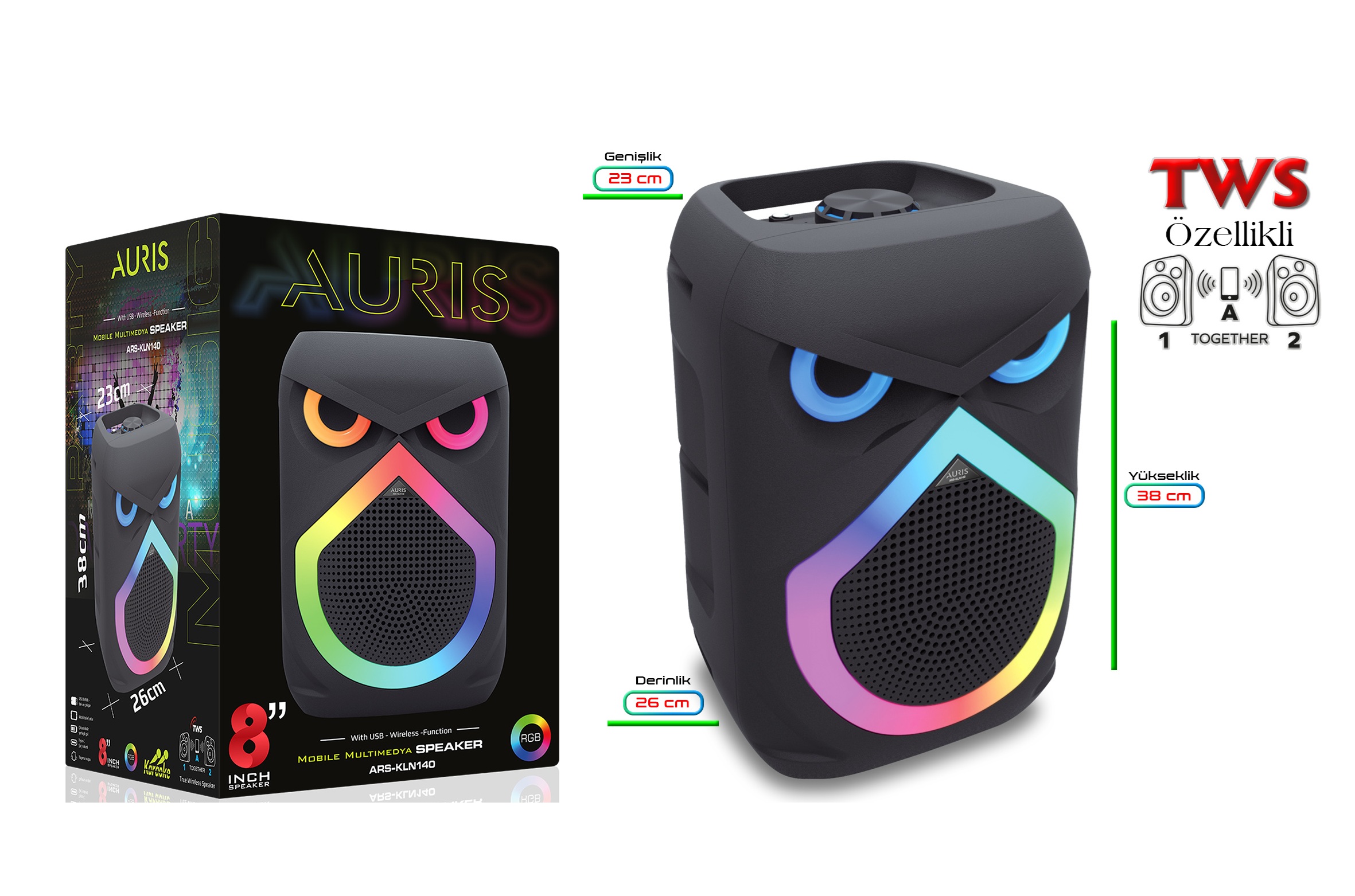 KLN140 Speaker 8 inç toptan müzik çalar