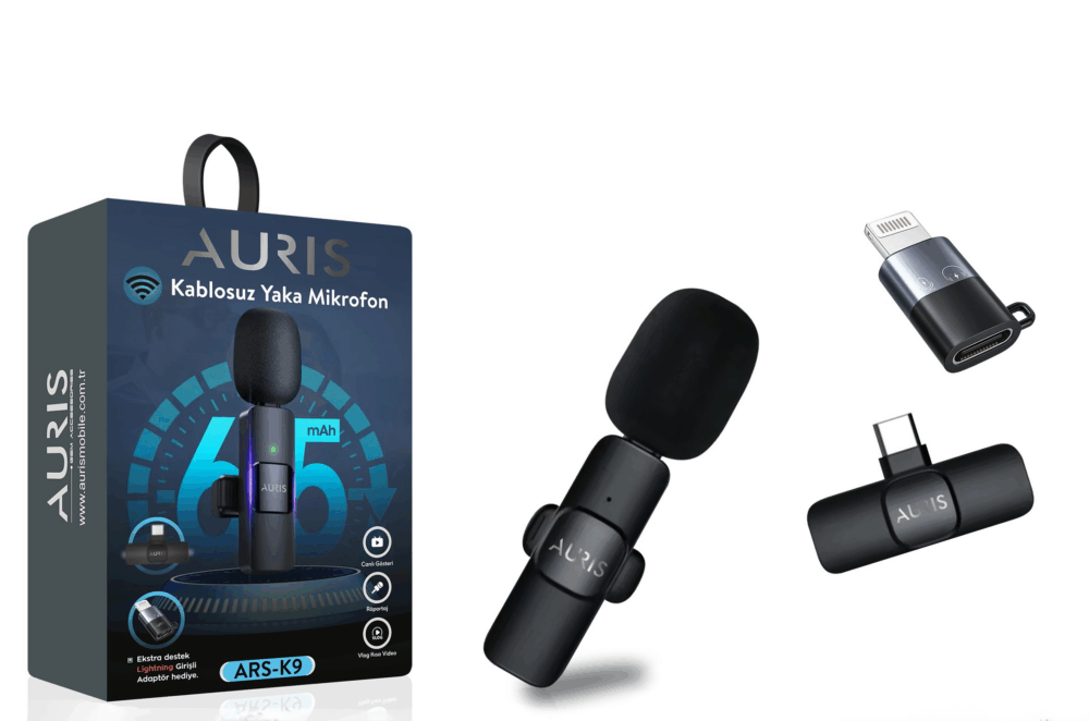 Toptan Kablosuz Yaka Mikrofonu | Auris K9
